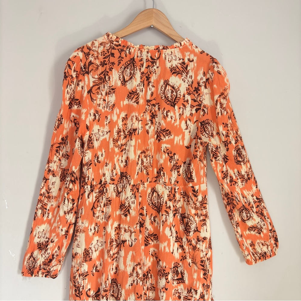 Floral Orange Midi Dress - Picture 6 of 16